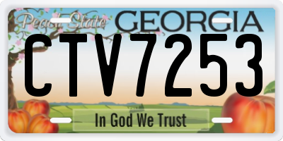 GA license plate CTV7253