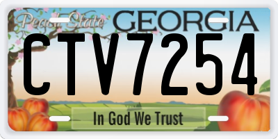 GA license plate CTV7254
