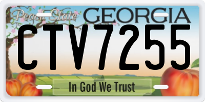 GA license plate CTV7255