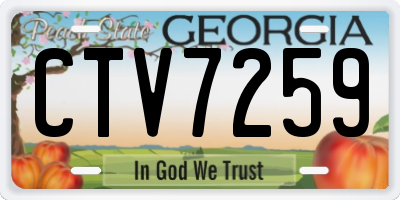 GA license plate CTV7259