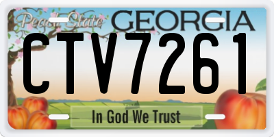 GA license plate CTV7261