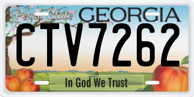 GA license plate CTV7262