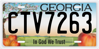 GA license plate CTV7263