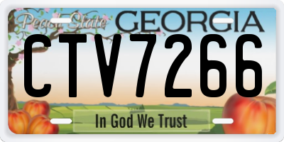GA license plate CTV7266