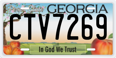 GA license plate CTV7269