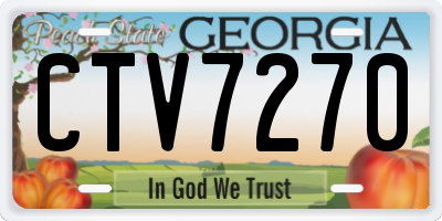 GA license plate CTV7270