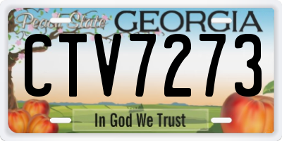 GA license plate CTV7273