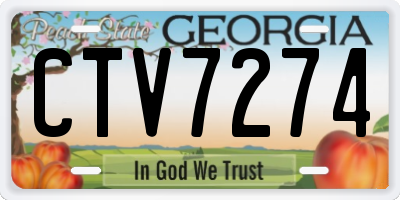 GA license plate CTV7274