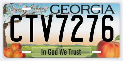 GA license plate CTV7276