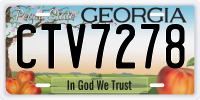 GA license plate CTV7278