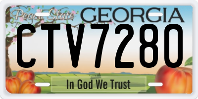 GA license plate CTV7280