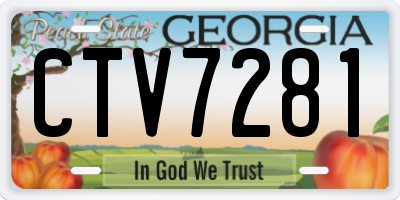 GA license plate CTV7281