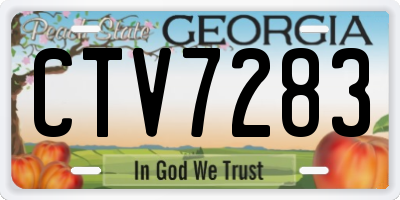 GA license plate CTV7283
