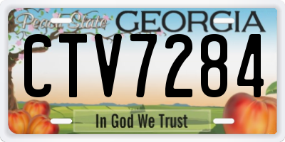 GA license plate CTV7284