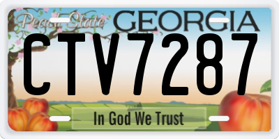 GA license plate CTV7287