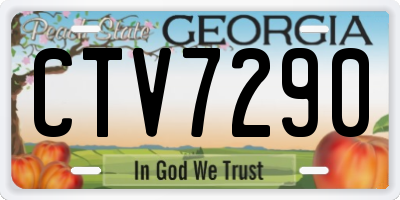 GA license plate CTV7290