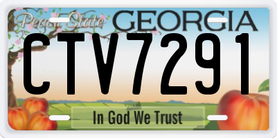 GA license plate CTV7291