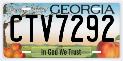 GA license plate CTV7292