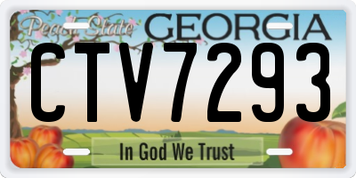 GA license plate CTV7293