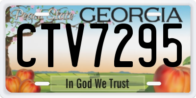 GA license plate CTV7295