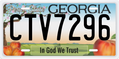 GA license plate CTV7296
