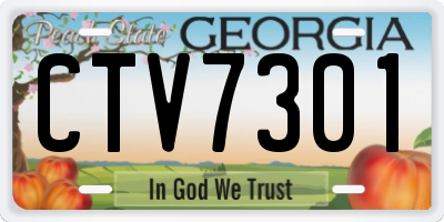 GA license plate CTV7301