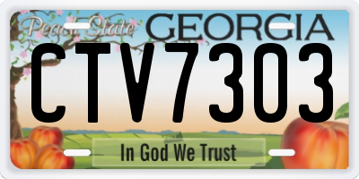 GA license plate CTV7303