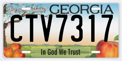 GA license plate CTV7317