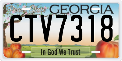 GA license plate CTV7318