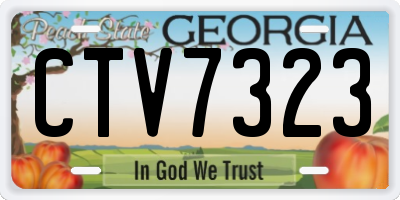 GA license plate CTV7323