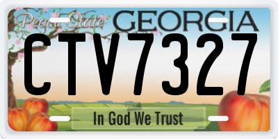 GA license plate CTV7327