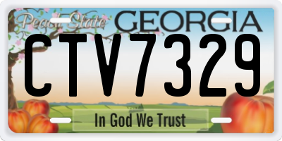 GA license plate CTV7329
