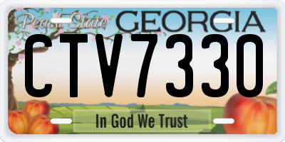 GA license plate CTV7330