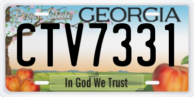 GA license plate CTV7331