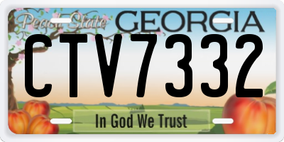 GA license plate CTV7332