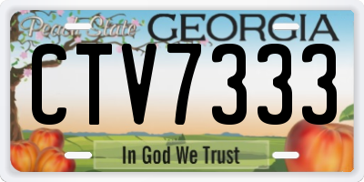 GA license plate CTV7333