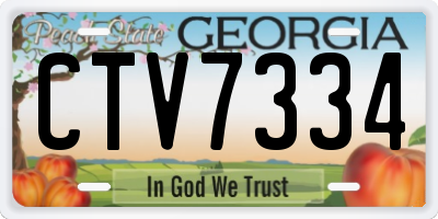 GA license plate CTV7334