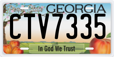 GA license plate CTV7335
