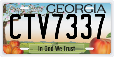 GA license plate CTV7337