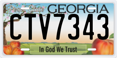 GA license plate CTV7343