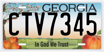 GA license plate CTV7345