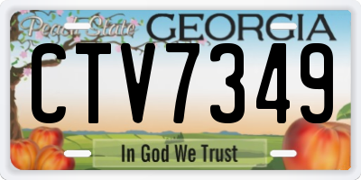 GA license plate CTV7349
