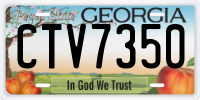 GA license plate CTV7350