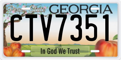 GA license plate CTV7351