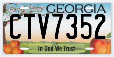 GA license plate CTV7352