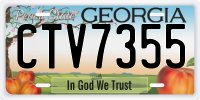 GA license plate CTV7355