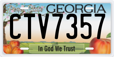 GA license plate CTV7357