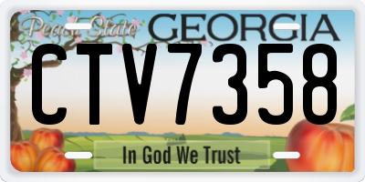 GA license plate CTV7358