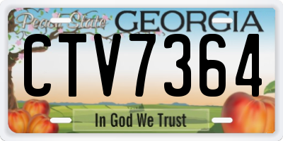 GA license plate CTV7364