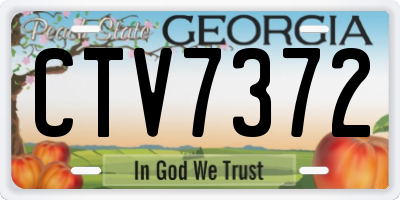GA license plate CTV7372